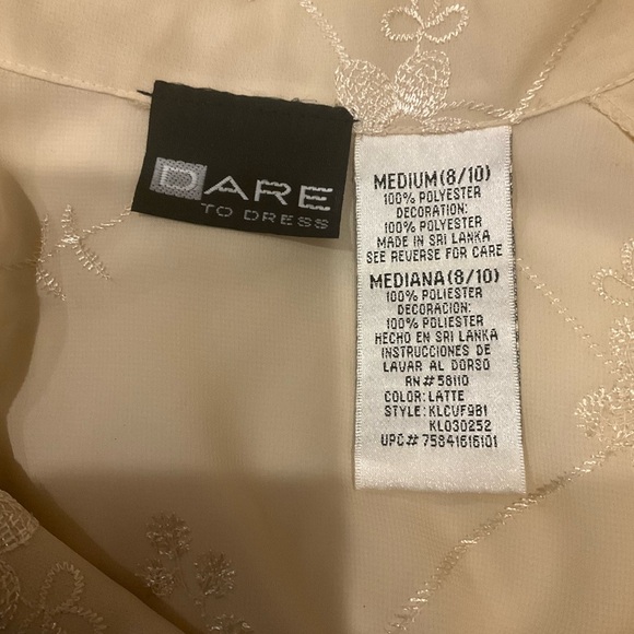 Vintage Pale Yellow Gauzy Maxi Dress & Sheer Embroidered Top Set M (8/10) - Picture 11 of 16